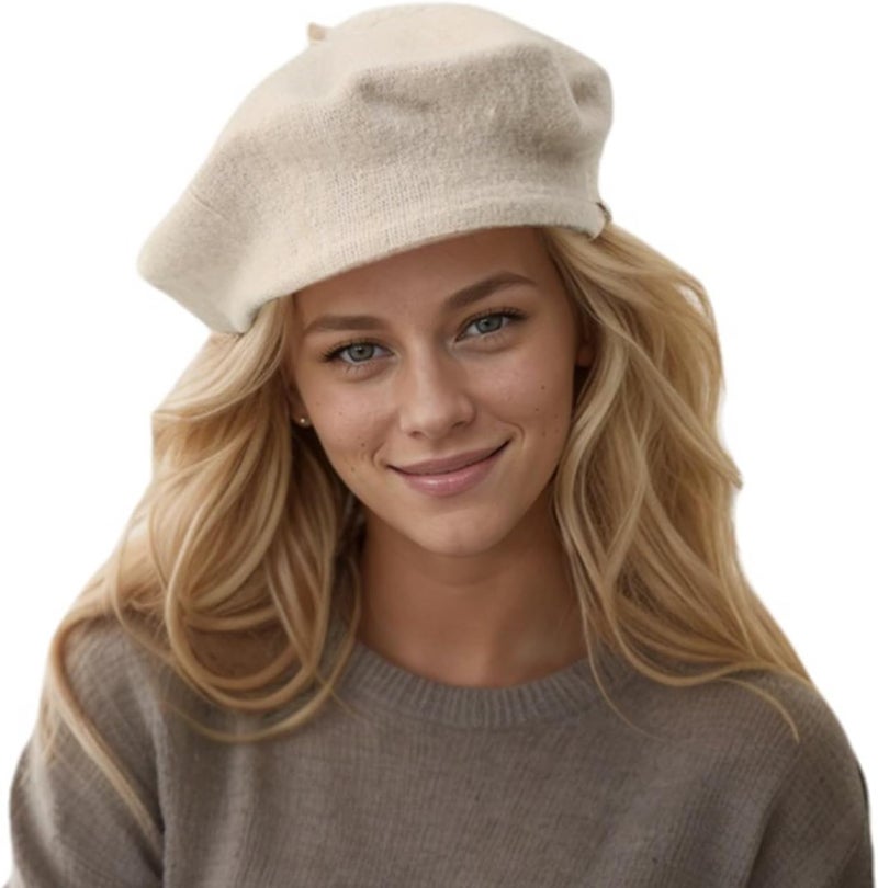 EGANO Women's ​​Beret Hats​​ - French Wool Blend Winter Cap, 70% Wool All-Season Soft ​​Beret Hats for Women​​ (Multi-Color)​ - Image 1